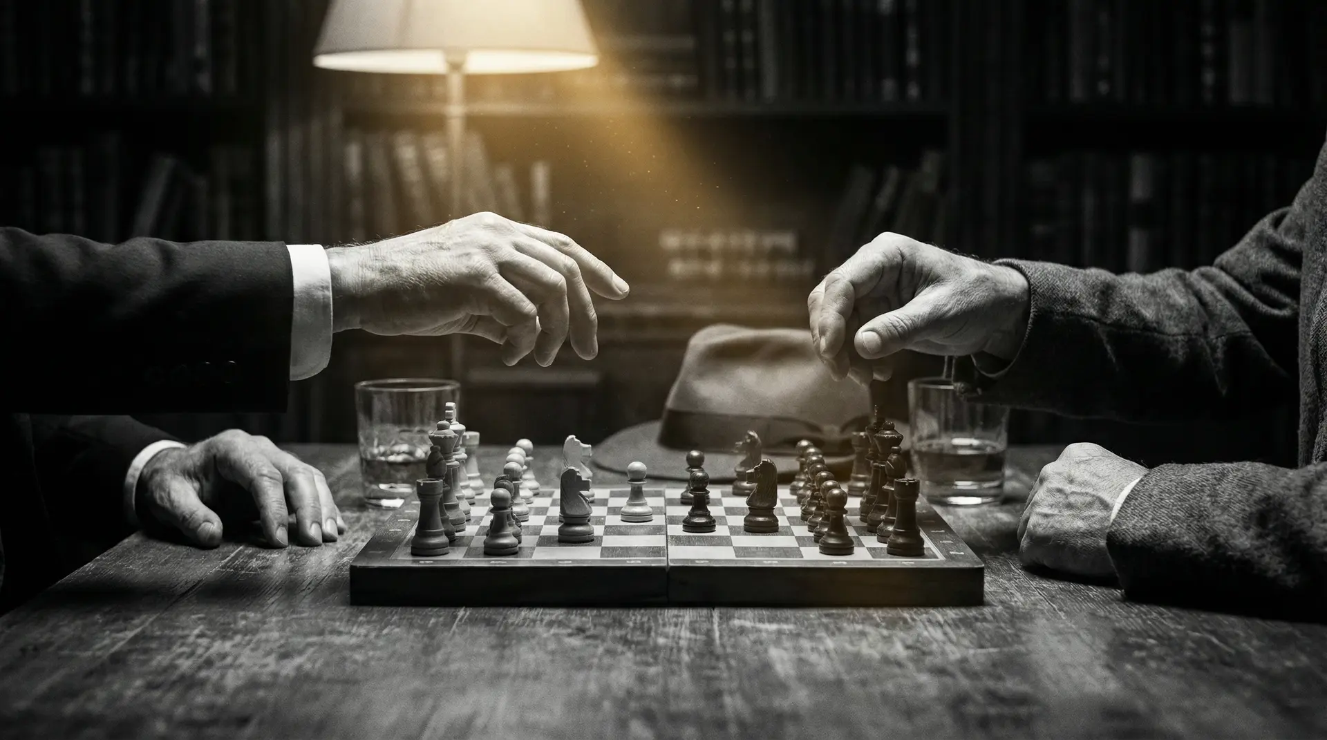 老树逢春 大梦未醒 艺术探索系列 - 非线性叙事，棋盘上的对弈象征命运的交错
